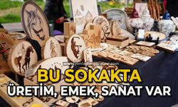 Bu sokakta üretim var emek var sanat var