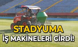 Stadyuma iş makineleri girdi