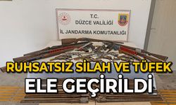 Ruhsatsız silah ve tüfek ele geçirildi