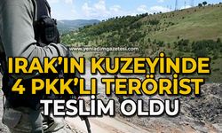 Irak’ın kuzeyinde 4 PKK’lı terörist teslim oldu