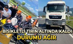 Kırmızı ışıkta geçen bisikletli tırın altında kaldı: Genç sürücü ağır yaralı