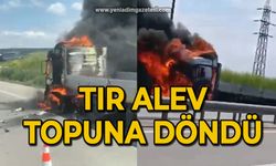 Tır alev topuna döndü