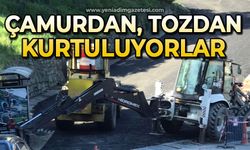 Çamurdan, tozdan kurtuluyorlar