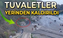 Tuvaletler yerinden kaldırıldı