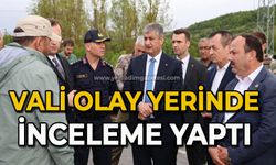 Vali olay yerinde inceleme yaptı