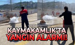 Kaymakamlık'ta yangın alarmı