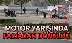 Motor yarışında faciadan dönüldü