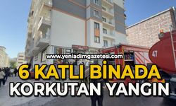 6 katlı binada korkutan yangın