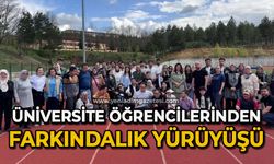 Üniversite öğrencilerinden farkındalık yürüyüşü