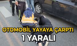 Otomobil yayaya çarptı 1 yaralı