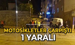 Motosikletler çarpıştı 1 yaralı