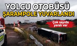 Yolcu otobüsü şarampole yuvarlandı: 10 yaralı