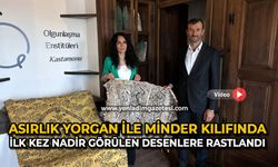 Asırlık yorgan ile minder kılıfında ilk kez nadir görülen desenlere rastlandı