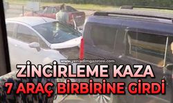 Zincirleme kaza: 7 araç birbirine girdi