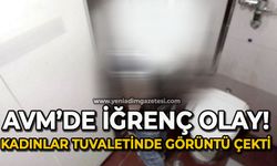 AVM'de olay: Kadınlar tuvaletinde görüntü çekti