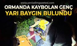 Ormanlık alanda kaybolan genç yarı baygın halde bulundu