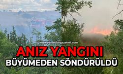 Anız yangını büyümeden söndürüldü