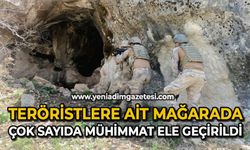 Teröristlere ait mağarada çok sayıda mühimmat ele geçirildi
