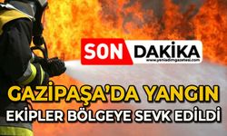 Gazipaşa'da yangın: Ekipler bölgeye sevk edildi