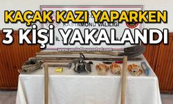 Kaçak kazı yaparken 3 kişi yakalandı