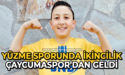 Yüzme sporunda ikincilik Çaycumaspor’dan geldi