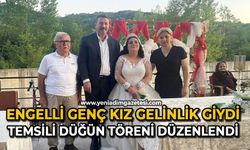 Engelli genç kız gelinlik giydi temsili düğün töreni düzenlendi