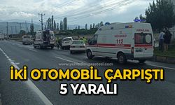 İki otomobil çarpıştı 5 yaralı