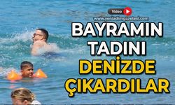 Bayramın tadını denizde çıkardılar