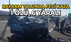 Bayram yolunda feci kaza: 1 ölü, 6 yaralı