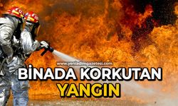 Binada korkutan yangın