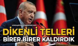 Dikenli telleri birer birer kaldırdık