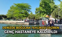 Denizde boğulma tehlikesi geçiren genç hastaneye kaldırıldı