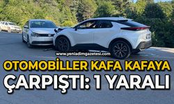 Otomobiller kafa kafaya çarpıştı: 1 yaralı