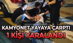 Kamyonet yayaya çarptı: 1 yaralı