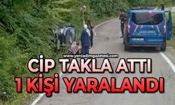 Takla atan cipteki 1 kişi yaralandı