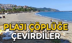 Plajı çöplüğe çevirdiler