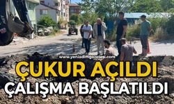 Çukur açıldı çalışma başlatıldı