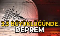 3.3 büyüklüğünde deprem meydana geldi
