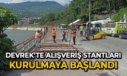 Devrek’te alışveriş stantları kurulmaya başlandı