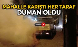 Mahalle karıştı her taraf duman oldu