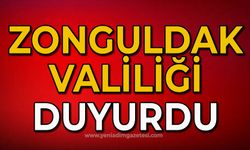 Zonguldak Valiliği Duyurdu