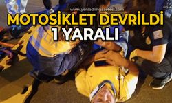 Motosiklet devrildi: 1 yaralı