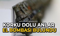 Korku dolu anlar: El bombası bulundu