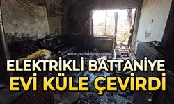 Elektrikli battaniye evi küle çevirdi