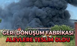 Geri dönüşüm fabrikası alevlere teslim oldu