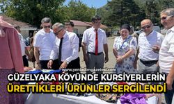 Güzelyaka köyünde kursiyerlerin ürettikleri ürünler sergilendi