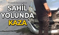 Sahil yolunda kaza