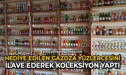 Hediye edilen gazoza yüzlercesini ilave ederek koleksiyon yaptı