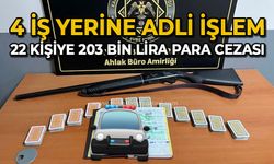4 iş yerine adli işlem, 22 kişiye 203 bin lira para cezası