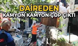 Daireden kamyon kamyon çöp çıktı
